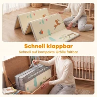 AIYAPLAY Opvouwbare Dubbelzijdige Baby Speelmat 200 x 150 cm - Antislip en Waterdicht, 0-3 Jaar(m-6)