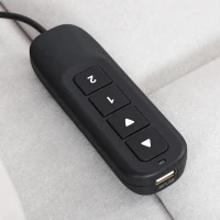 HOMCOM Cadeirão Relax Reclinável Elétrico Silencioso com Função Memória Apoio para os Pés Comando à Distância e Bolsos Laterais Creme(m-15)