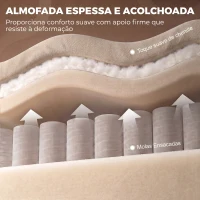 HOMCOM Cadeirão Relax Reclinável Elétrico Elevatório 155° em Chenille com Comando, Assento com Molas, Apoio para Pés, Creme(m-5)