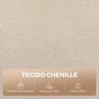 HOMCOM Cadeirão Relax Reclinável Elétrico Elevatório 155° em Chenille com Comando, Assento com Molas, Apoio para Pés, Creme(m-6)