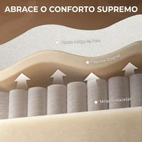 HOMCOM Cadeirão Relax Reclinável Elétrico Silencioso com Função Memória Apoio para os Pés Comando à Distância e Bolsos Laterais Creme(m-9)