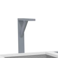 PawHut Wooden Tortoise Enclosure, Tortoise House w/ Lamp Holder, for Outdoor, Indoor, Light Grey(m-11)