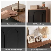 Schuhschrank mit 2 Klappen, schmale Bauform, modernes Skandi-Design, verstellbare Trennwände, Schwarz(m-6)