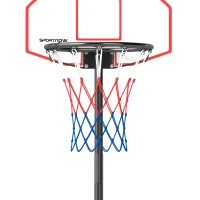 SPORTNOW Panier de Basket Extérieur et Fléchettes 2 en 1, Hauteur Réglable 210-247cm, Portable, Roues, Base Remplissable, Noir(m-12)