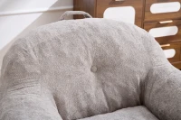 Sitzsack-Sessel, geschredderte Schaumstofffüllung, Kunstfell, Armlehnen, 95x95x79 cm, Hellgrau(m-16)