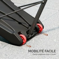 SPORTNOW Panier de Basket Extérieur et Fléchettes 2 en 1, Hauteur Réglable 210-247cm, Portable, Roues, Base Remplissable, Noir(m-7)