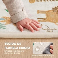 AIYAPLAY Tapete de Atividades Infantil Tapete de Quarto em Espuma Espessura 3 cm Estampa Animal Fundo Antiderrapante 150x200 cm Multicolorido(m-7)