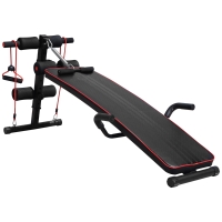 HOMCOM sit up buiktrainer trainingsbank fitnessbank in hoogte verstelbaar