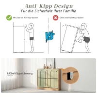 Schuhschrank mit 4 Klappen, schmal, modernes Skandi-Design, 98,5x24x85 cm, Schwarz/Grün(m-8)