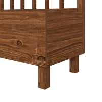 Outsunny Garden Planters with Trellis for Vine Climbing, Distressed Wooden Raised Beds, 90x43x150cm, Brown(m-10)