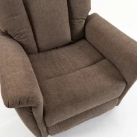 HOMCOM Fauteuil Releveur Électrique Massage et Chaleur Fauteuil Relax Électrique Velours Port USB Dossier Inclinable Marron(m-11)