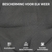 Outsunny 4-delig set zitkussens waterafstotend antislip stoelkussens met banden, indoor en outdoor 111,5 x 53 x 8 cm donkergrijs(m-5)