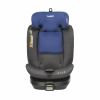 Kindersitz, 360° drehbar, ISOFIX, i-Size, ab Geburt bis 12 Jahre, mit Liegefunktion und abnehmbarem Verdeck, Blau(m-8)