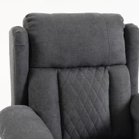 HOMCOM Fauteuil Releveur Électrique Massage Vibration et Chaleur, Fauteuil Relax Électrique Inclinable en Tissu Éponge, Gris(m-13)