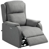 HOMCOM Fotoliu Relax Electric Reclinabil cu Port USB, Gri Închis(m-12)