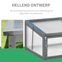 Outsunny Mini Kweekhuis, Klein Kweekhuis voor de Tuin, met PC-platen, Goede Lichtdoorlatendheid, 100L x 65B x 40H cm(m-5)