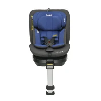 Kindersitz, 360° drehbar, ISOFIX, i-Size, ab Geburt bis 12 Jahre, mit Liegefunktion und abnehmbarem Verdeck, Blau(m-7)