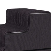PawHut Dog Steps, 4-Step Dog Stairs for Bed and Sofa, Pet Stairs with Carry Handle, Washable Cover(m-11)