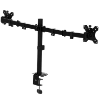 HOMCOM Dual-Monitorständer für 2 Monitore bis 32 Zoll, höhenverstellbar, mit Neigung, Schwenken und 360°-Drehung(m-8)