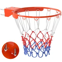 SPORTNOW Basketballkorb zur Wandmontage mit Allwetter-Netz, robuster Universal-Ersatzring für Innen- und Außenbereich(m-12)