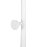 HOMCOM Clothing Rack with 3 Side Hooks, Garment Rack with Marble Base, 45 x 25 x 169 cm, for Bedroom, Bathroom, White(m-11)