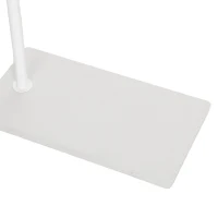 HOMCOM Clothing Rack with 3 Side Hooks, Garment Rack with Marble Base, 45 x 25 x 169 cm, for Bedroom, Bathroom, White(m-13)
