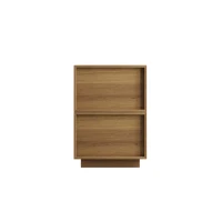 Nachttisch, minimalistisches Design, 2 grifflose Schubladen, 38x48x50 cm, Eiche(m-1)