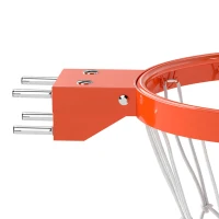 SPORTNOW Arceau de Basket Mural avec Filet Résistant aux Intempéries Robuste pour Intérieur et Extérieur 50 x 62 x 12 cm Rouge(m-11)