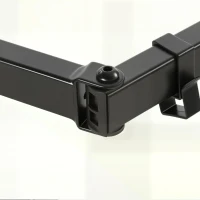 HOMCOM Dual Monitor Stand for 2 Screens up to 32", Height Adjustable Monitor Riser with Tilt, Swivel & 360° Rotation(m-12)