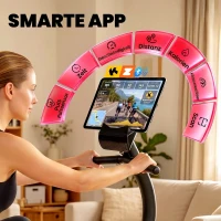 SPORTNOW Liegeergometer für Zuhause mit 8 verstellbar Widerstandsstufe Magnetbremse APP Pulssensor LCD-Display Fußriemen(m-4)