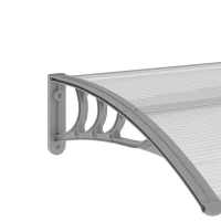 Outsunny Luifel, Voordeurluifel, Overkapping voor ingangen en ramen, 100L x 75B x 23H cm, Zilver(m-10)