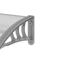 Outsunny Luifel, Voordeurluifel, Overkapping voor ingangen en ramen, 100L x 75B x 23H cm, Zilver(m-12)