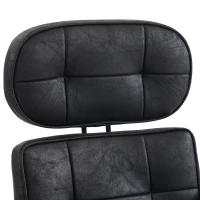 HOMCOM Office Chair, Big and Tall Desk Chair with Footrest, Wide Seat, Leathaire, Reclining Back, Swivel Wheels, Black(m-10)