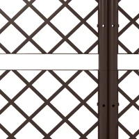 Outsunny Jardinière avec treillis lit surélevé de jardin jardinière extérieure avec 8 trous de drainage 120 x 40 x 135 cm marron(m-11)