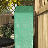 Outsunny Serre de Jardin Balcon étagère Serre 4 Niveaux 90L x 49l x 160H cm Acier galvanisé bâche Amovible PE Haute densité Vert(m-9)