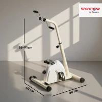 SPORTNOW Bicicletă pentru reabilitarea brațelor și picioarelor, cu înălțime și rezistență reglabilă, display LCD, albă(m-3)