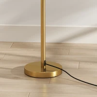 HOMCOM Modern Floor Lamp with Built-In Reading Light, Standing Lamp with Independent Switch, Copper(m-10)