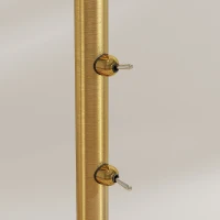 HOMCOM Modern Floor Lamp with Built-In Reading Light, Standing Lamp with Independent Switch, Copper(m-11)