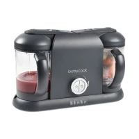 BÉABA - Babycook Duo - Robot Bébé 4 en 1 Mixeur-Cuiseur - Cuisson Vapeur rapide - Contenance XXL 2200 ml - Dark Grey(m-4)