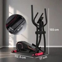 SPORTNOW Ellipsentrainer für Zuhause, 16-stufig verstellbarer Widerstand, Bluetooth, App-kompatibel(m-3)