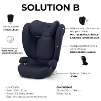 Siege auto Cbx by Cybex Solution B i-Fix 3 a 12 ans - 15 a 50 kg - 100 a 150 cm - Bleu(m-2)