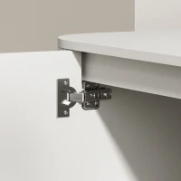 HOMCOM Aparador de Salón, Mueble de Almacenamiento con 2 Puertas, 3 Cajones, Balda Regulable y Frente Acanalado, 140x44x79cm, Gris Claro(m-8)