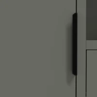 HOMCOM Móvel de banheiro, móvel de armazenamento estreito com 2 gavetas, compartimentos abertos, 50x25x100cm, verde claro(m-7)