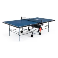 Table tennis de table - SPONETA - S3-47i - Pliable - Usage intérieur - Filet fixe ajustable + de supports latéraux - Gris et bleu(m-1)