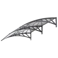 Outsunny Türvordach, Außendach aus Polycarbonat und robustem Aluminium 196x75cm, transparent(m-7)