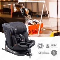 Siege auto - BABYAUTO - AITANA GREY ANTHRACITE - De la naissance a 12 ans - 0-36 kg - I-Size - ISOFIX - Pivotant 360° - ECE R129(m-6)