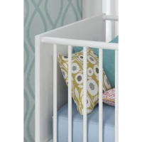 Chambre bébé Duo : Lit 70 x 140 cm + Commode a langer NIKO - Blanc - TREND TEAM(m-5)