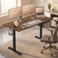 HOMCOM Mesa Elétrica Regulável, Castanho Rústico(m-2)