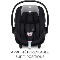 Siege auto Aton B2 i-size Cbx by Cybex - 45 a 87 cm - naissance jusqu'a 13 kg - jusqu'a 2 ans - Base one incluse - Volcano black(m-5)