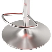 HOMCOM Lote de 2 banquetas de bar design contemporâneo giratórias 360° altura ajustável com apoio para os pés 39x39x67-87cm vermelho(m-9)